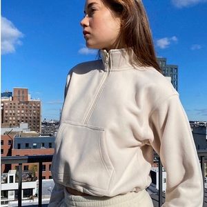 Aritzia TNA Polar 1/2 Zip Sweater